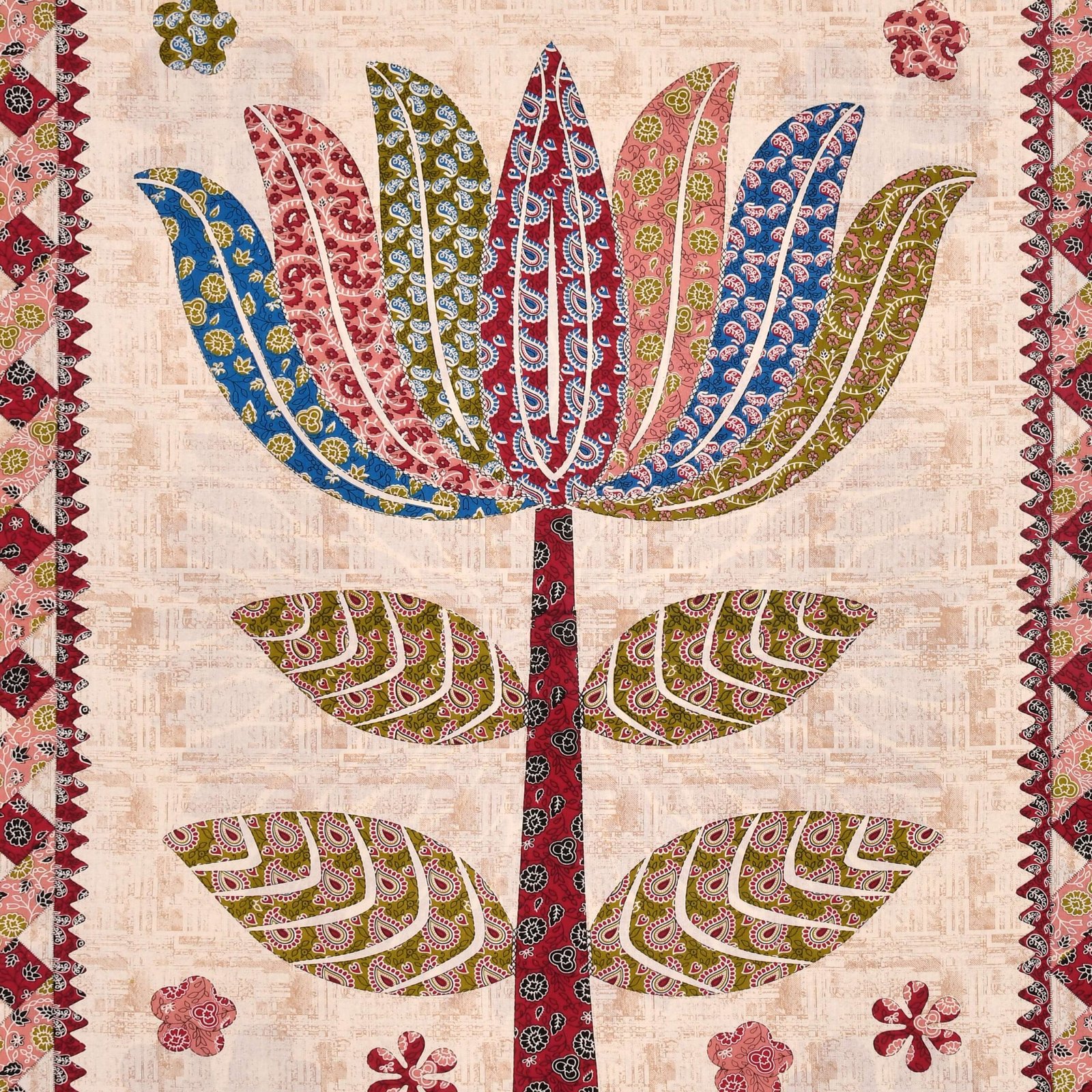 Rajasthani Traditionally Printed Cotton Doublebed Bedsheet With Pack of 2 Pillow Covers - Image 3